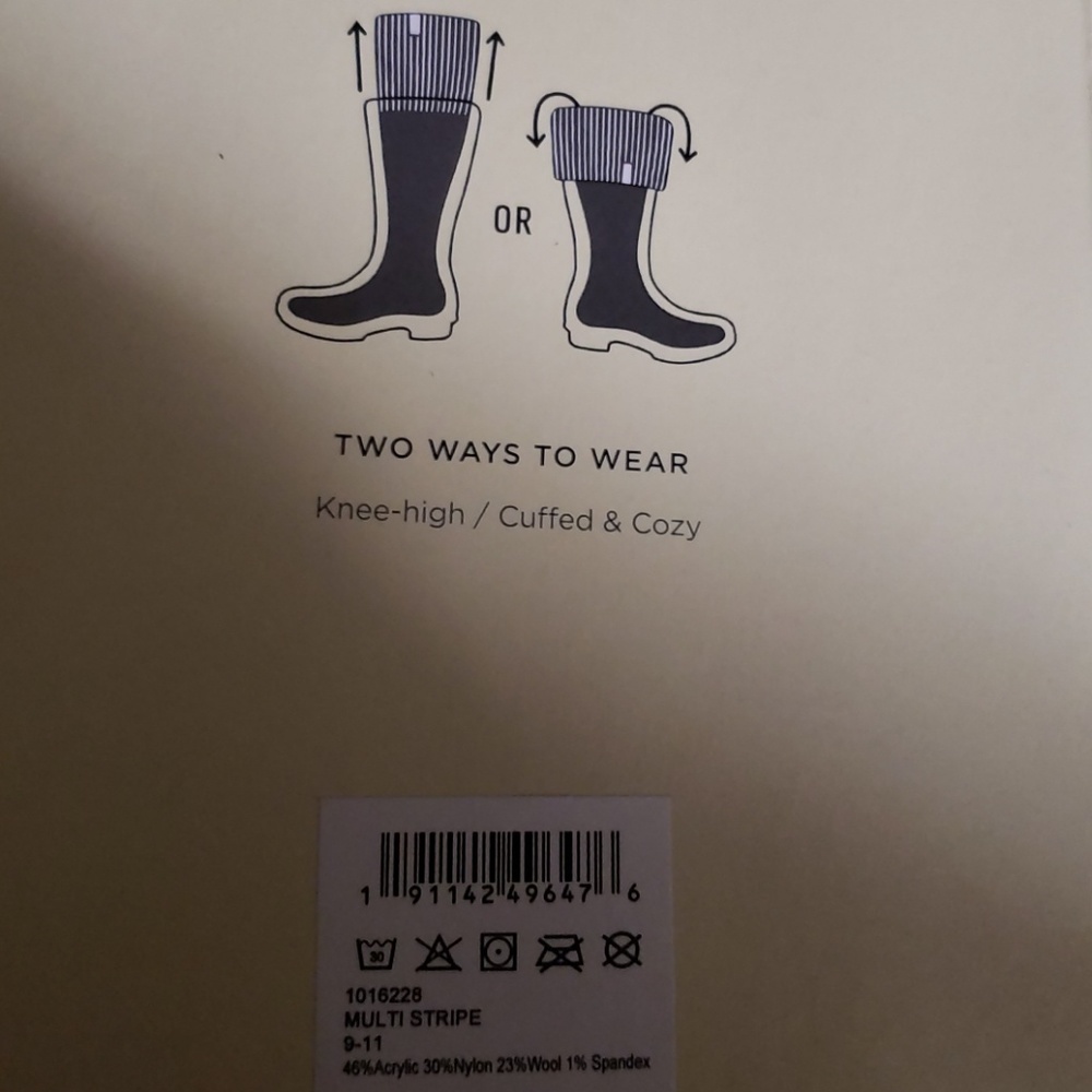 UGG Rainboot socks Tall multi color stripes - Picture 5 of 5